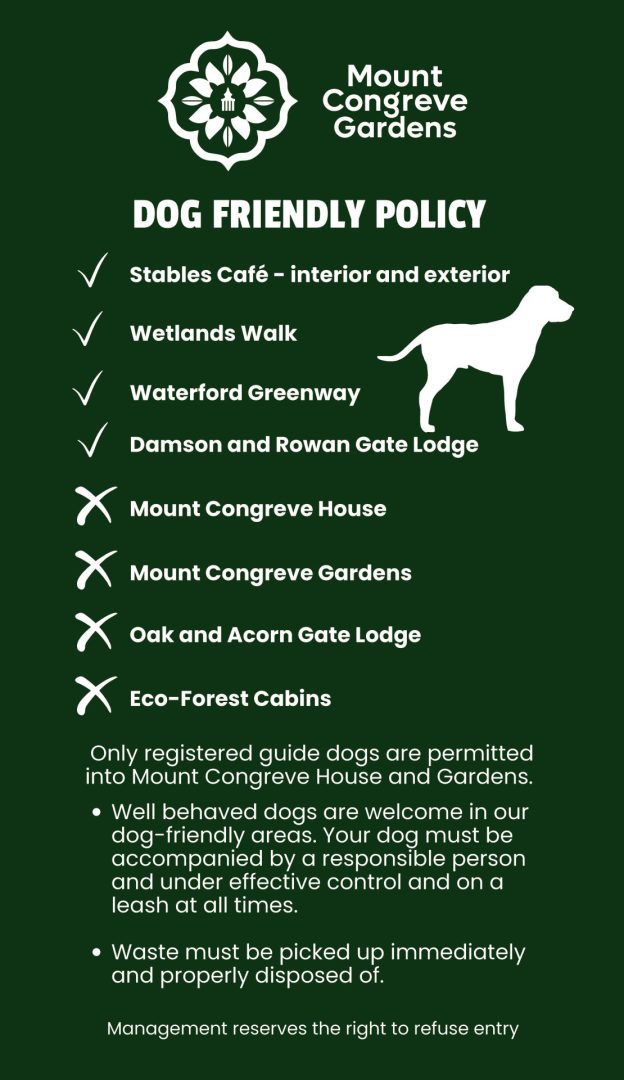 CAN I BRING MY DOG TO MOUNT CONGREVE?
